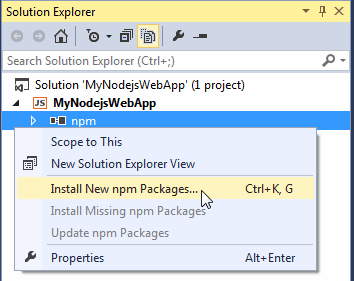 install-express.js-in-visual-studio